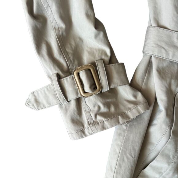 SH|collection neutral tan embroidered floral back trench coat - Picture 8 of 15